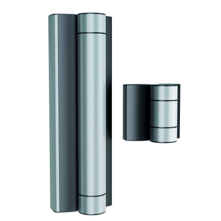 Charnière avec ferme-portillon motorisé intégré pour les accès piétons - Noir