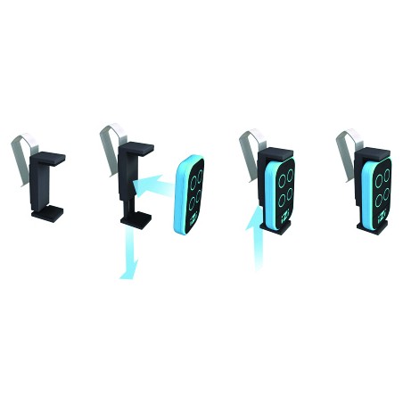 Support pare-soleil à pince pour télécommande de portail