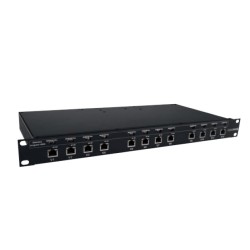 Tiroir LAN -Switch TV 19'' - 1U - 12 Ports RJ45
