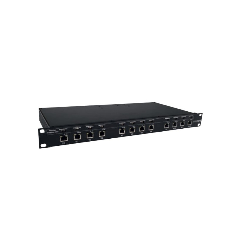 Tiroir LAN -Switch TV 19'' - 1U - 12 Ports RJ45