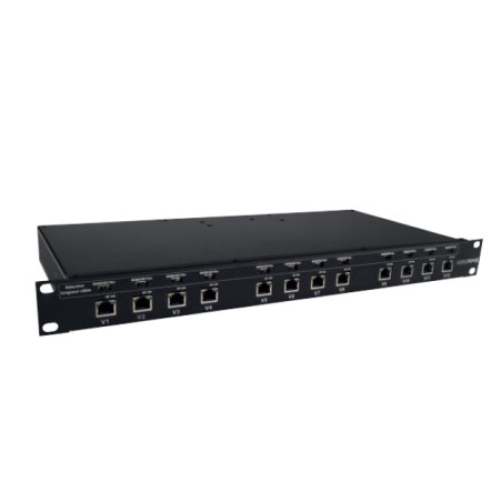 Tiroir LAN -Switch TV 19'' - 1U - 12 Ports RJ45