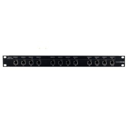 Tiroir LAN -Switch TV optique 19'' - 1U - 12 Ports RJ45