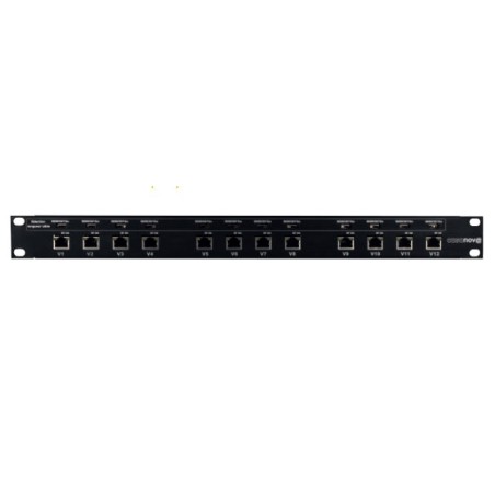 Tiroir LAN -Switch TV optique 19'' - 1U - 12 Ports RJ45