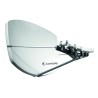 PARABOLE FIBRE BLANCHE BIGBISAT 80x90 4 SUPP LNB