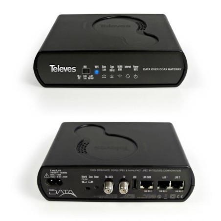 COAXDATA 1GBPS-HDTV COAX+CPL 4XETH +WIFI