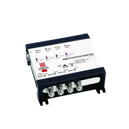 AMPLIFICATEUR SAT QUATTRO 30DB - 4E/4S POUR MULTISWITCH CMTM