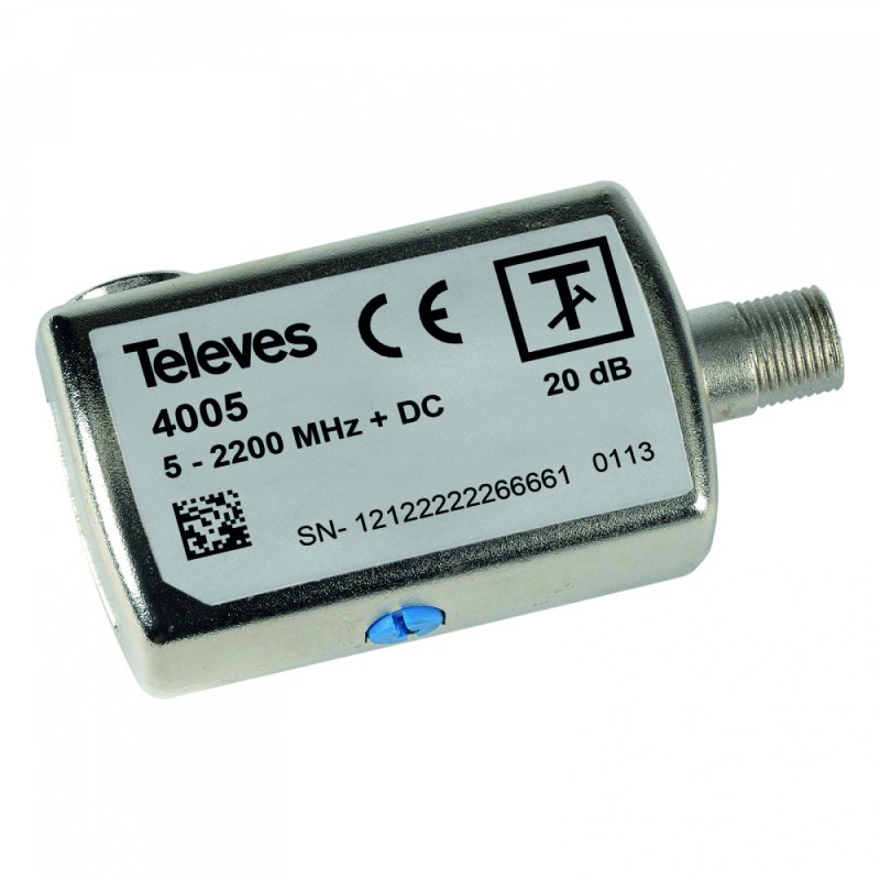 ATTENUATEUR SATELLITE 0-20 DB REGLABLE CONNECTEUR 'F' PASS