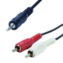 CORDON JACK 3.5MM MÂLE / 2 RCA MÂLE - 1M50