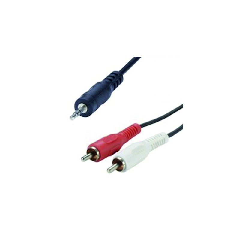 CORDON JACK 3.5MM MÂLE / 2 RCA MÂLE - 1M50