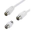 CORDON TV 9.52MM - 3C2V - MALE / FEMELLE - 2M + ADAPTATEUR