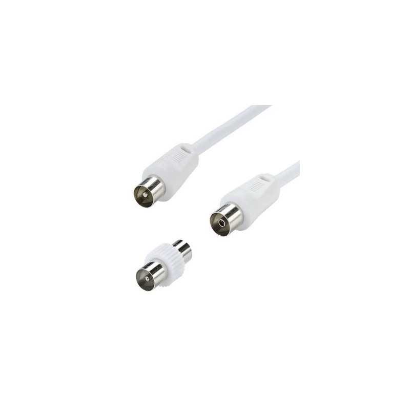 CORDON TV 9.52MM - 3C2V - MALE / FEMELLE - 2M + ADAPTATEUR