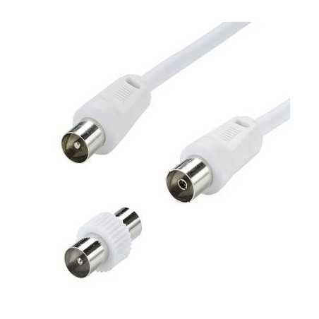 CORDON TV 9.52MM - 3C2V - MALE / FEMELLE - 2M + ADAPTATEUR