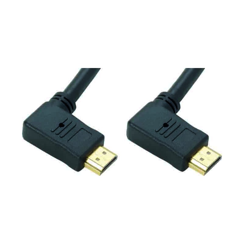 CORDON HDMI 1.4 - 4K COUDE LATERAL 90 - (14.9 GBPS) - 3M