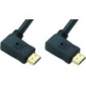 CORDON HDMI 1.4 - 4K COUDE LATERAL 90 - (14.9 GBPS) - 3M