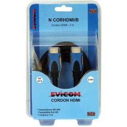 CORDON HDMI 1.4 - HIGH SPEED WITH ETHERNET M/M 2M