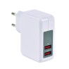 CHARGEUR 2 USB A F - SUR SECTEUR 230V - 5V/2.4A (SMART CHARG