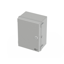 Coffret étanche IP66 ABS Dim 400×300×200 mm grille de fond verrouillage rail DIN