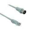 CORDON BALUN RJ45/IEC 9.52MM BLANC 2.5M CABLAGE 7/8 2300MHZ