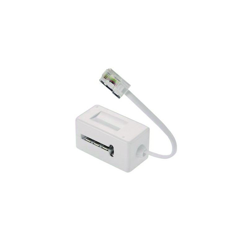 ADAPTATEUR PRISE 'T' FEMELLE / RJ45 Male - 10cm