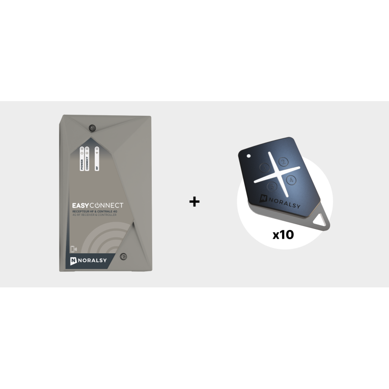 Récepteur HF Easyconnect avec 10 ans de Data + 10 Télécommandes noires