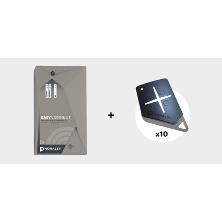 Pack 11 Récepteurs HF Easyconnect avec 10 ans de Data + 110 Télécommandes noires