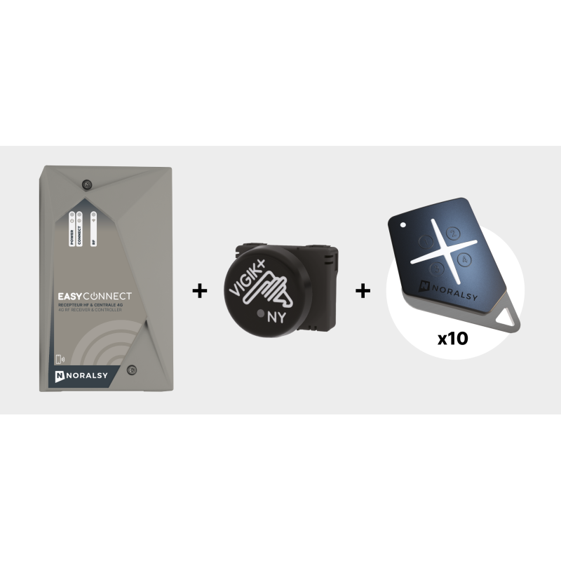 Kit Récepteur HF Easyconnect + Tete Vigik Plus - 10 ans Data + 10 Téléco noires