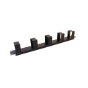GUIDE CORDON 19\'\' 1U 5 ANNEAUX METAL NOIR