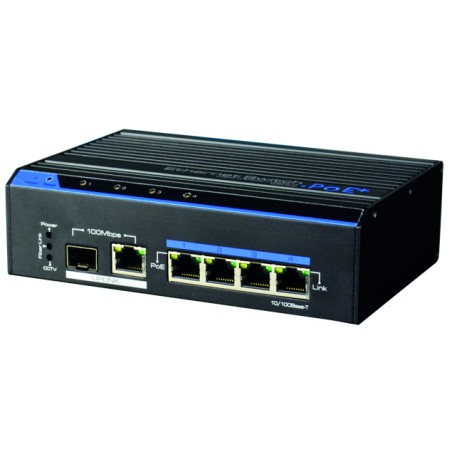 SWITCH INDUS 60W - 4×100MB/POE+ & 1×100MB & 1SFP