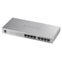 SWITCH POE+ 60W 8 PORTS Gbps RJ45 QoS BOITIER METAL ALIM EXT