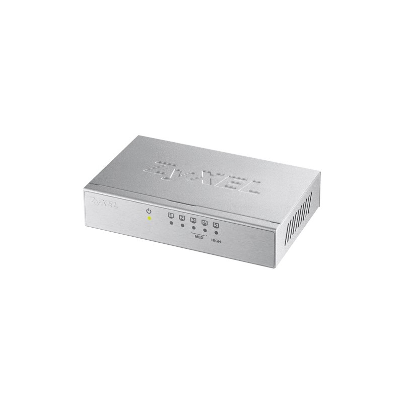 SWITCH 5 PORTS Gbps RJ45 QoS BOITIER METAL ALIM EXTERNE