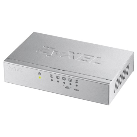 SWITCH 5 PORTS Gbps RJ45 QoS BOITIER METAL ALIM EXTERNE