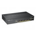 SWITCH 10 PORTS Gbps 8 PORTS POE+ 130W+2 COMBOS RJ45/SFP