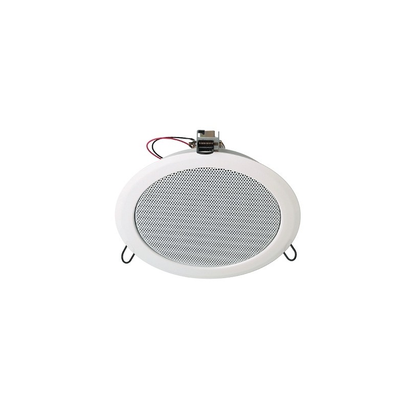 HAUT-PARLEUR PLAFOND 2 VOIES COAX METAL BLANC 15/7.5/4W/100V