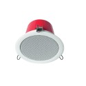 HAUT-PARLEUR DE PLAFOND ANTI-FEU METAL BLANC CAPOT ALU