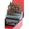 COFFRET 25 FORETS METAUX HSS 5% COBALT DE 1 A 13 MM