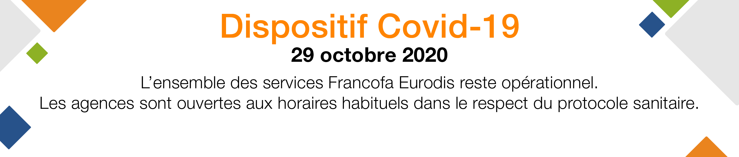 COVID 19 communiqué Francofa Eurodis